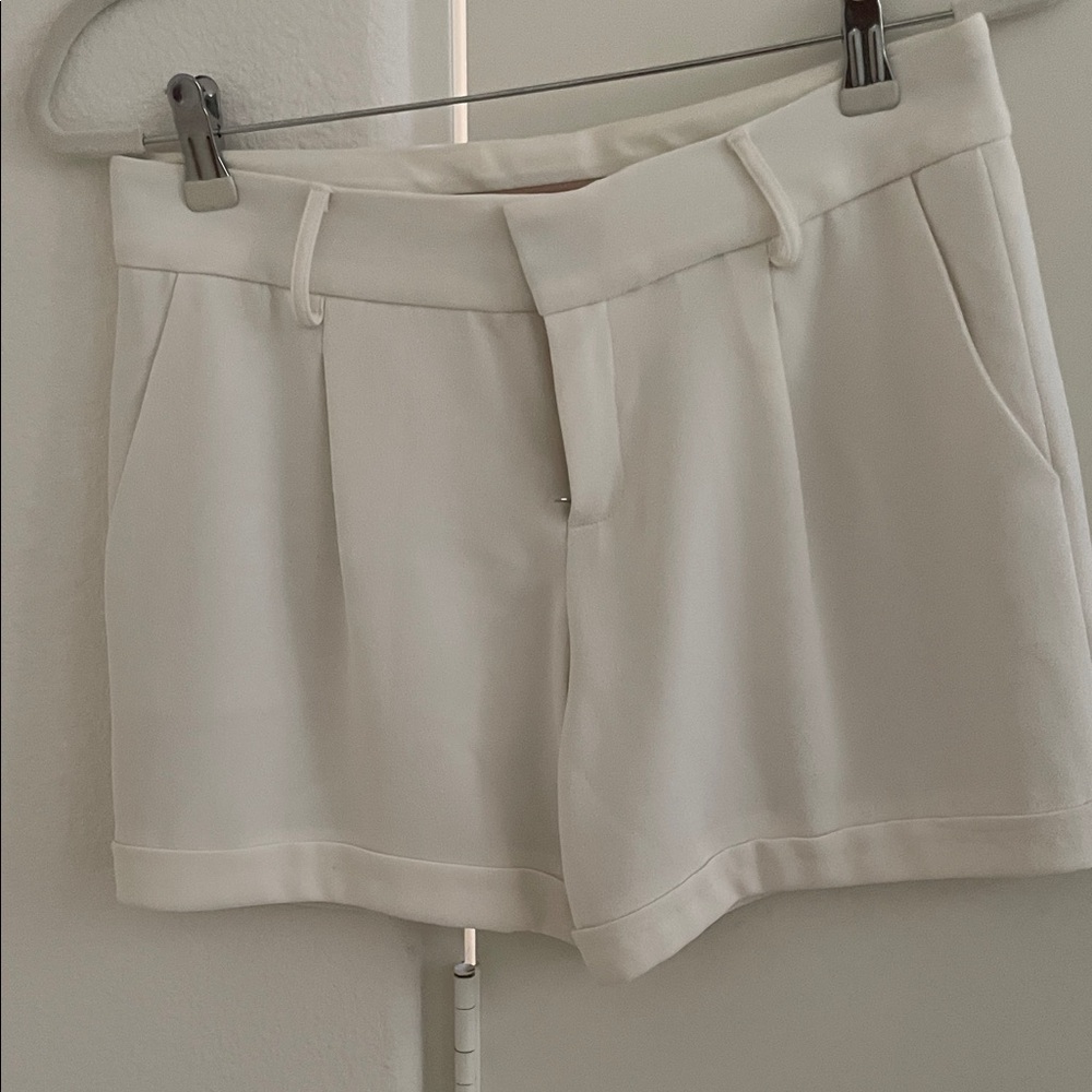 NWOT Haute Hippie Cream Crepe Shorts